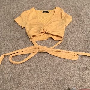 Urban Outfitter V front wrap crop top